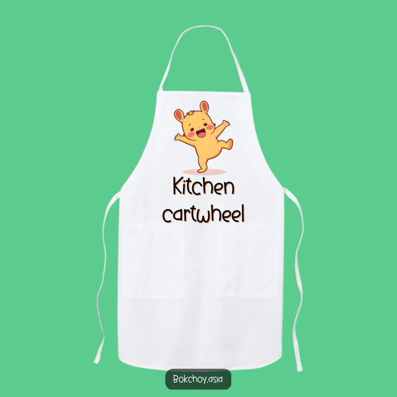 Funny Ginger Cartwheel Apron - Excited Root Veggie for a Hilarious Kitchen