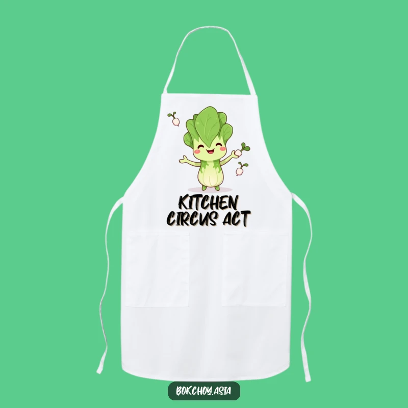 Funny Bok Choy Juggling Apron: Cook with Garden Fresh Comedy, Perfect Funny Gift