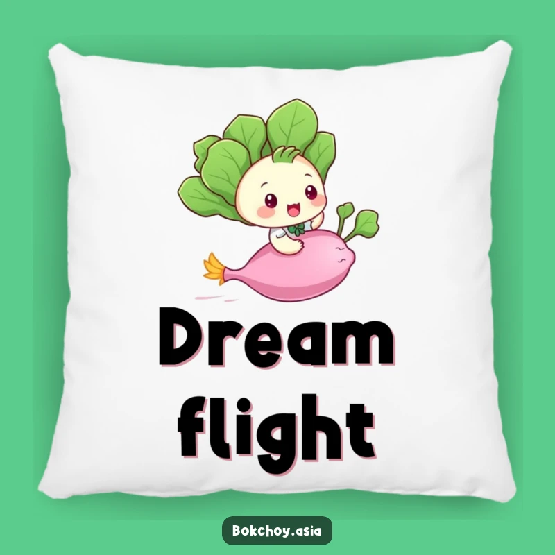 Funny Bok Choy Flying Pillow - Cozy Adventure with this Playful Veggie