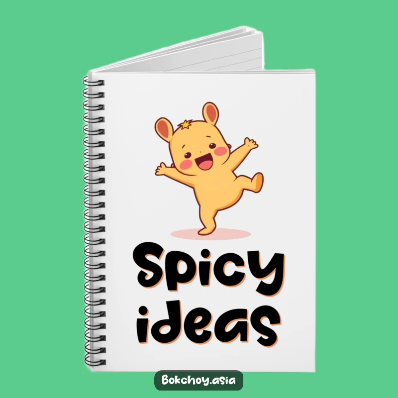 Funny Ginger Cartwheel Notebook - Jot Down Ideas with this Energetic Root Veggie
