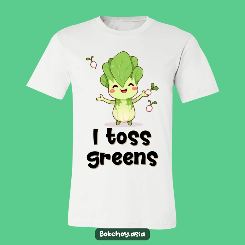 Funny Bok Choy Juggling Tee: Veggie Balance Shirt, Ideal Funny Gift